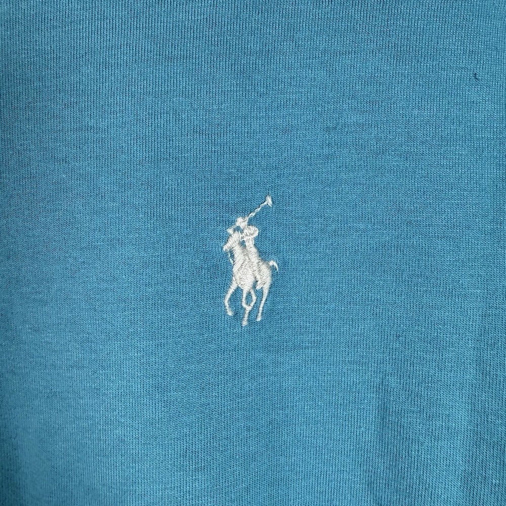 Polo Ralph‎ Lauren Hooded Long Sleeve Shirt Mens Large Blue Lightweight Cotton - Picture 7 of 9